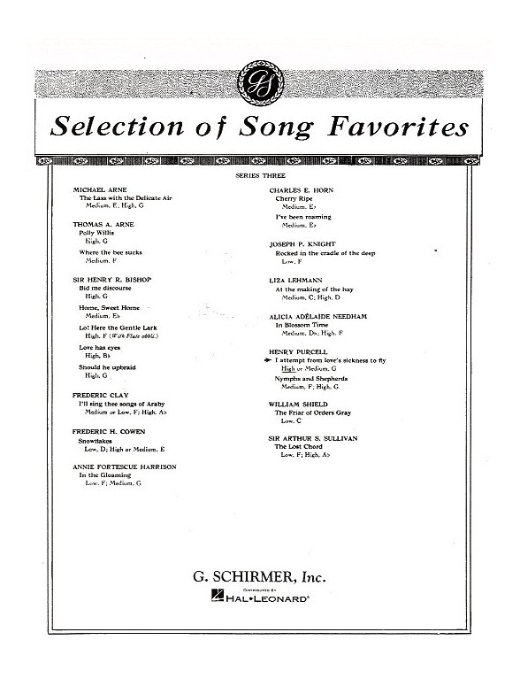 Henry Purcell: I Attempt From Love's Sickness To Fly
