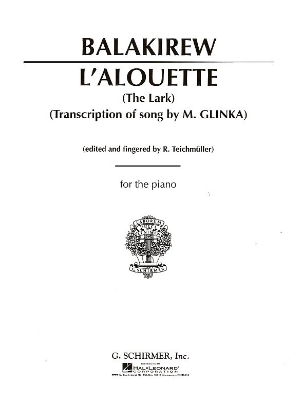 Mily Alexeyevich Balakirev: L'Alouette (The Lark)