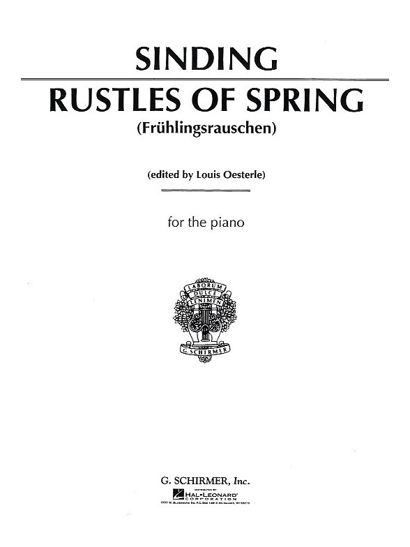 Christian Sinding: Rustles Of Spring (Fruhlingsrauschen) Op.32 No.3