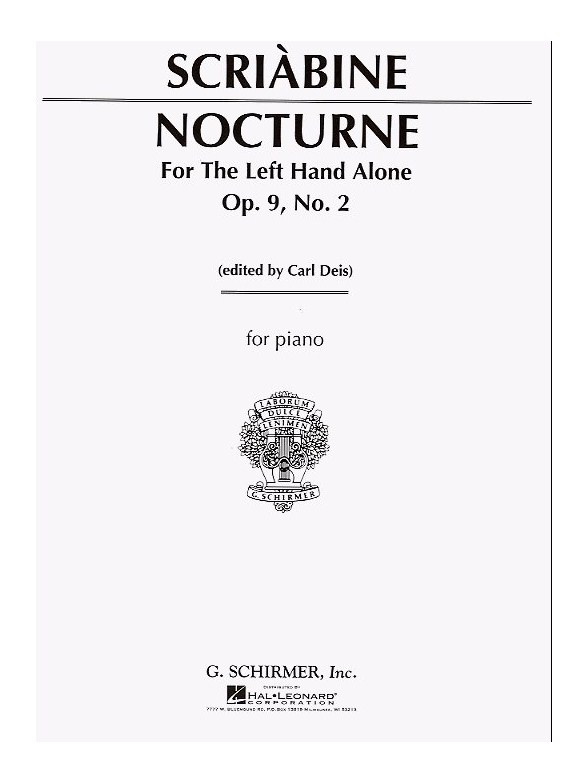 Alexander Scriabin: Nocturne For The Left Hand Op.9 No.2