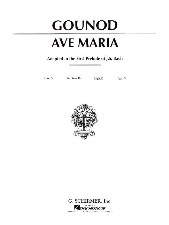 Charles Gounod: Ave Maria In F (Medium High Voice)