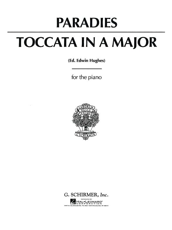 Pietro Domenico Paradies: Toccata In A Major For Keyboard