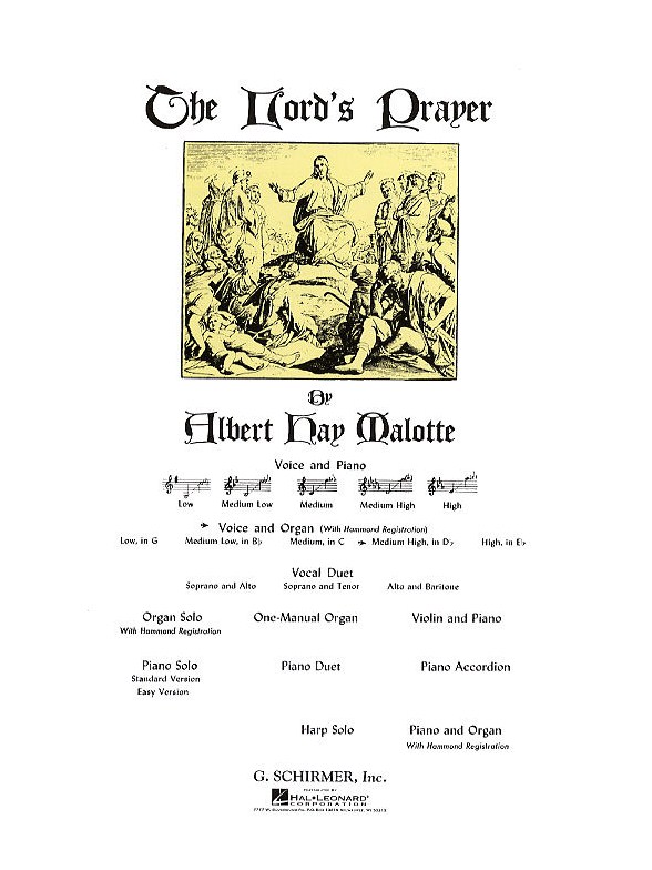 Albert Hay Malotte: The Lord's Prayer (Medium-High Voice/Organ)