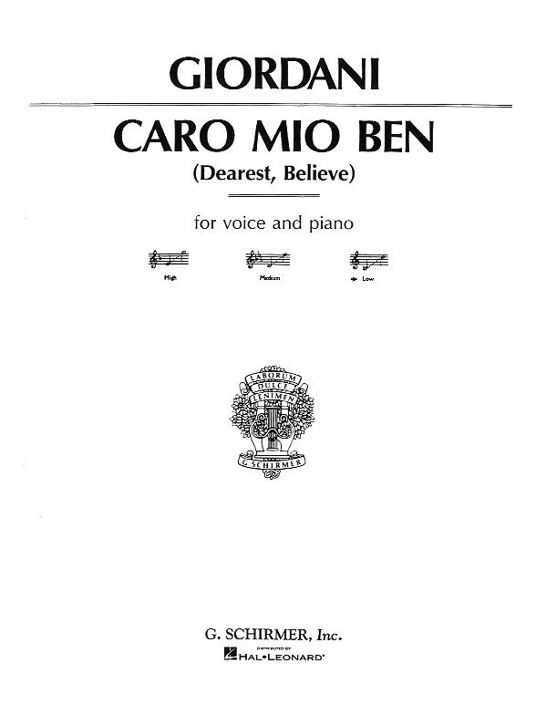 Giuseppe Giordani: Caro Mio Ben (Low Voice)