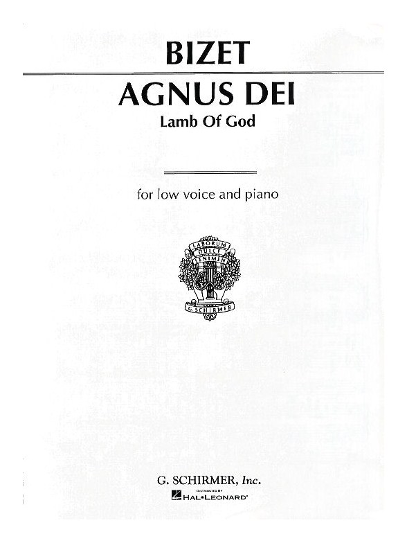 Georges Bizet: Agnus Dei (Low Voice)