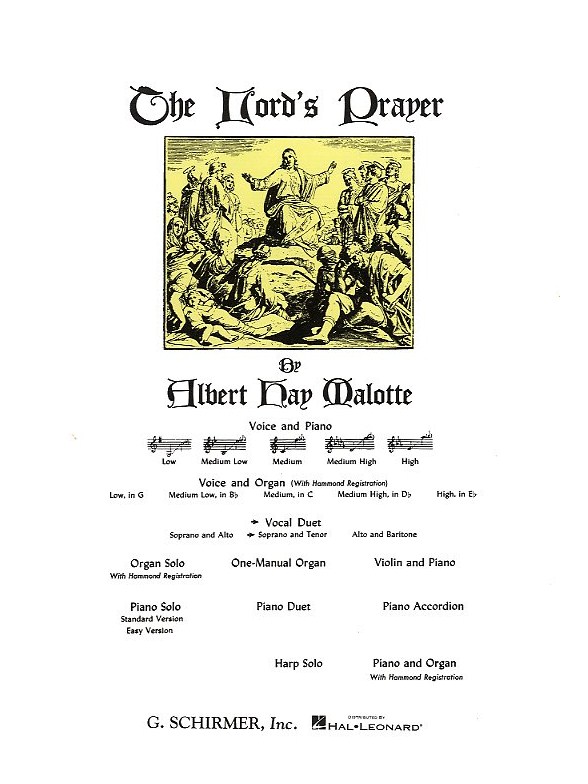Albert Hay Malotte: The Lord's Prayer (Soprano/Tenor Vocal Duet)