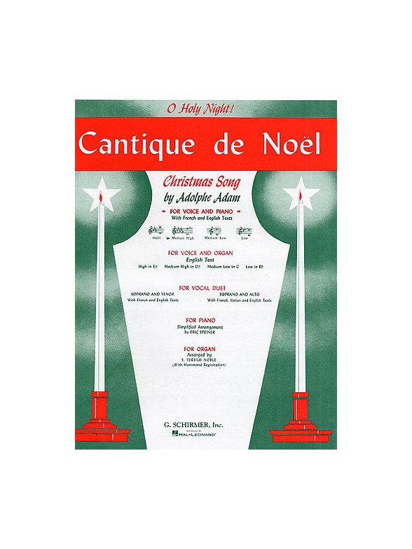 Adolphe Adam: Cantique De Noel (O Holy Night) For Medium Voice In D Flat