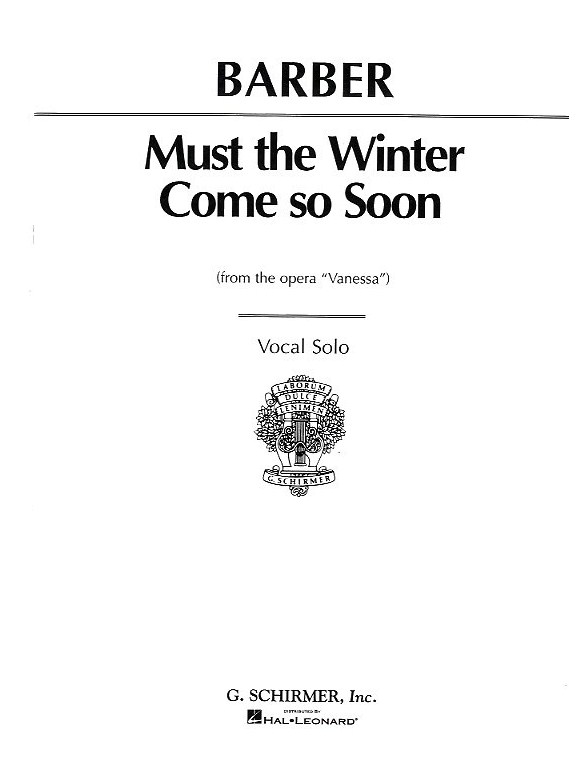 Samuel Barber: Must Winter Come So Soon