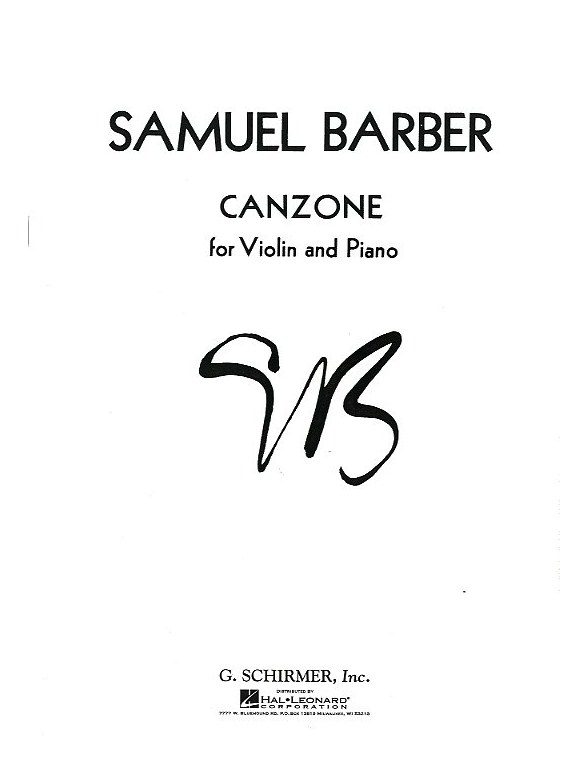 Samuel Barber: Canzone Op. 38 (Violin)