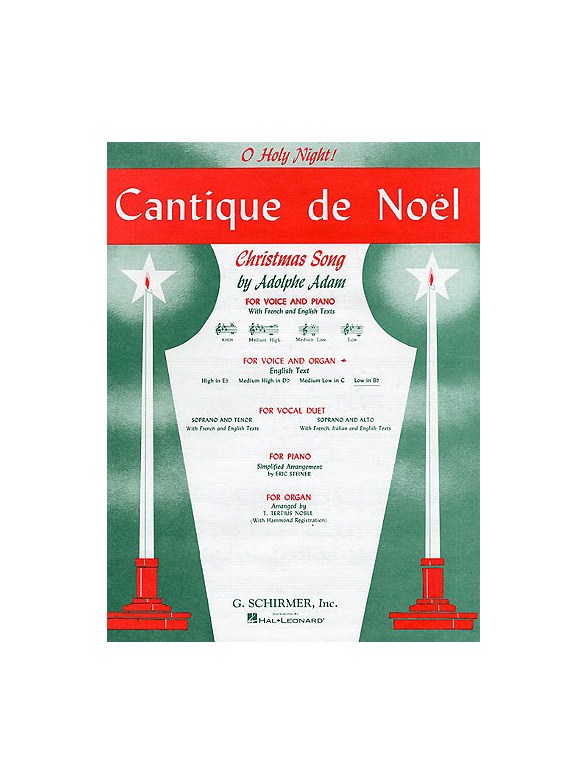 Adolphe Adam: Cantique De Noel (O Holy Night) For Low Voice And Organ In B Flat