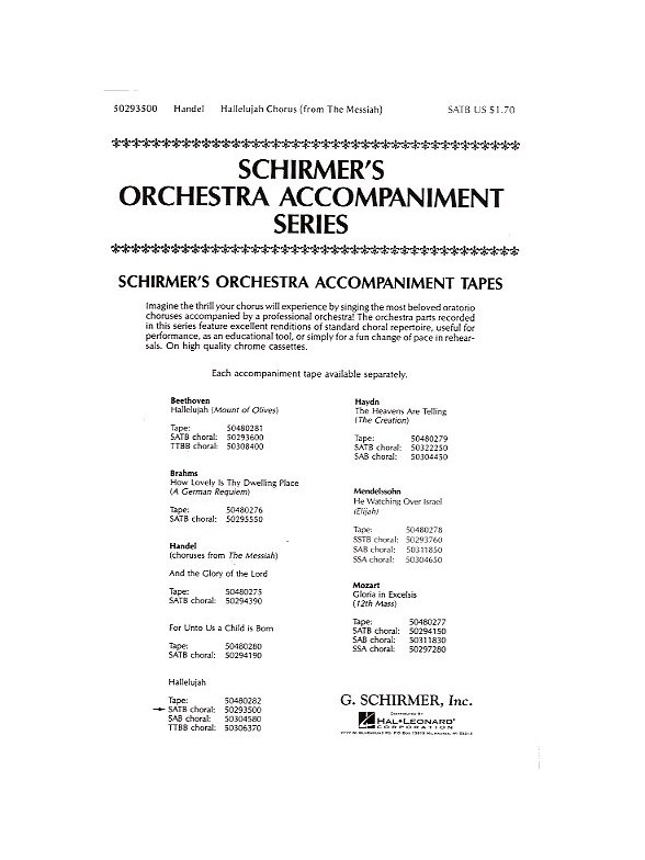 G.F. Handel: Hallelujah Chorus (SATB)