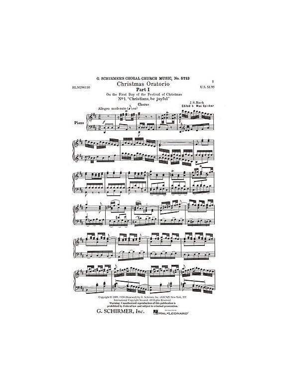 J.S. Bach: Christmas Oratorio Part 1 (Vocal Score)