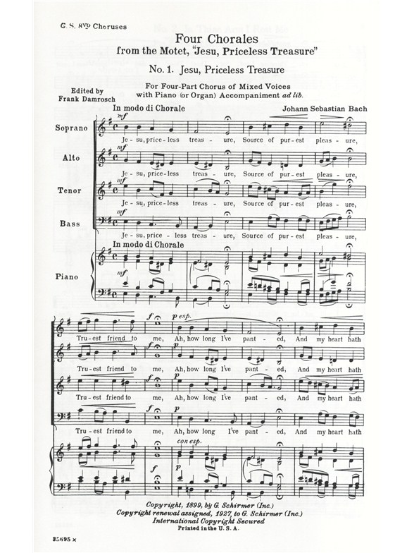 J.S. Bach: Four Chorales From 'Jesu Priceless Treasure'