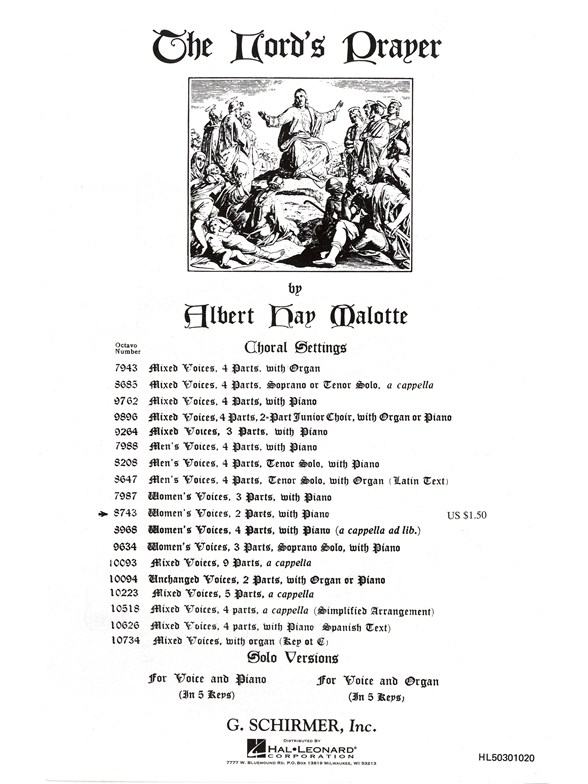 Albert Hay Malotte: The Lord's Prayer SA