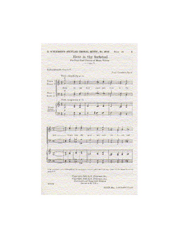 Paul Creston: Here Is Thy Footstool Op.11 (TTBB)