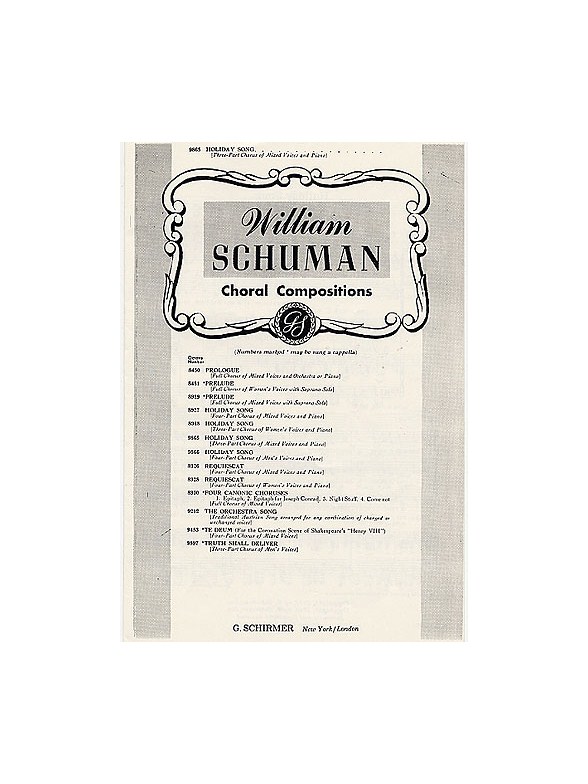 William Schuman: Holiday Song (SAB)