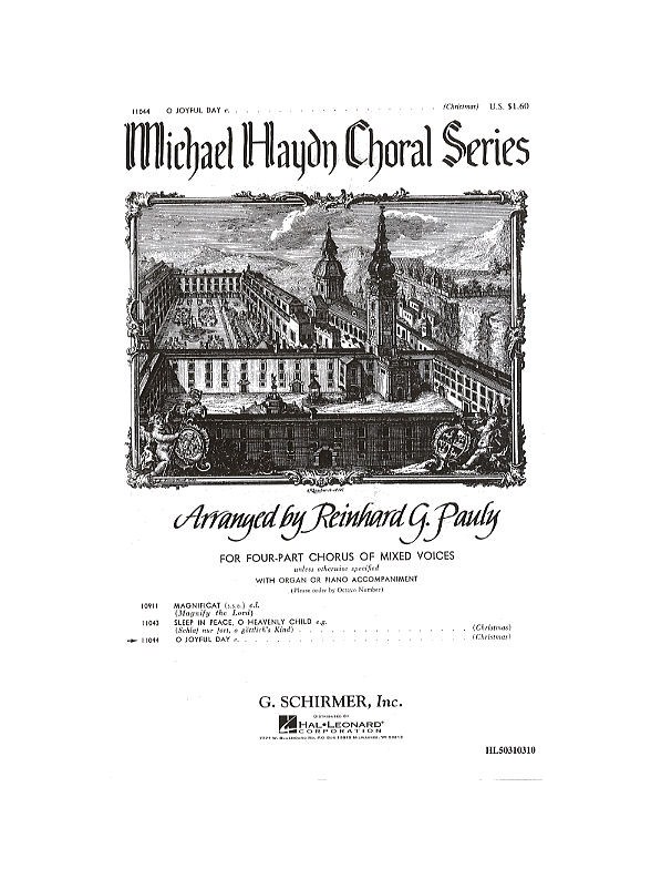 Michael Haydn: O Joyful Day (SATB)