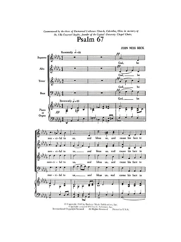 John Ness Beck: Psalm 67
