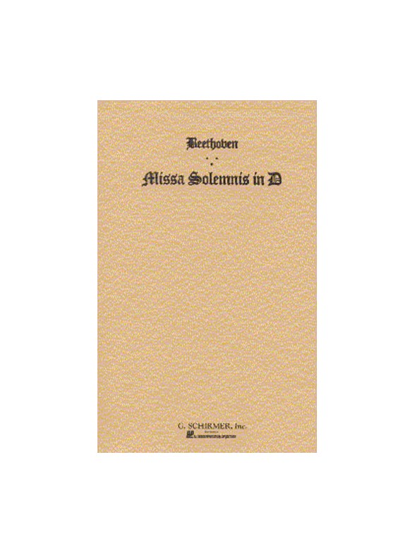Beethoven: Missa Solemnis In D Op.123 (Vocal Score)