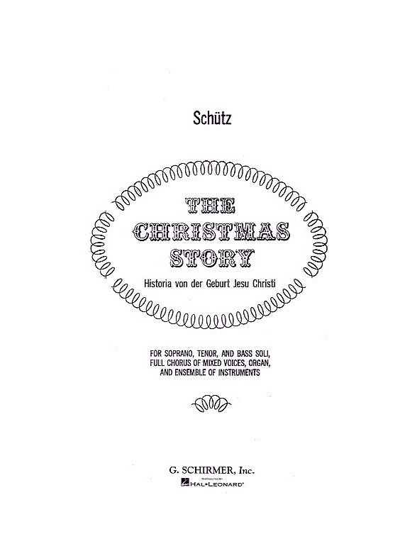 Heinrich Schutz: Christmas Story (Vocal Score)