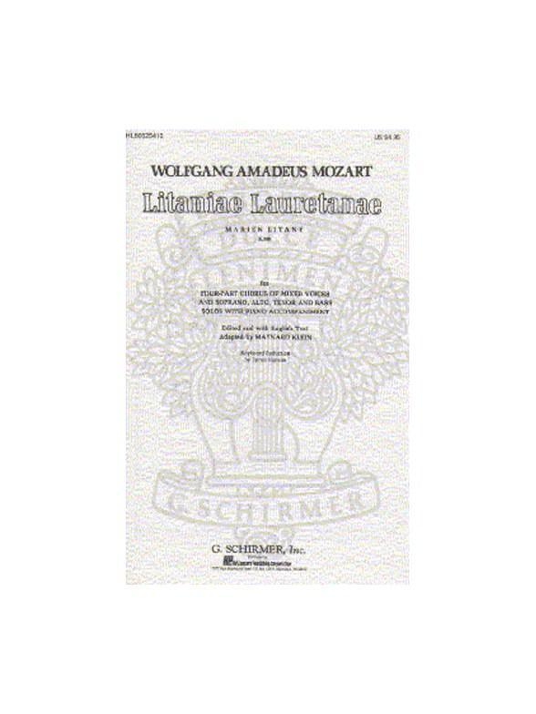 W.A. Mozart: Litaniae Lauretanae (Vocal Score)