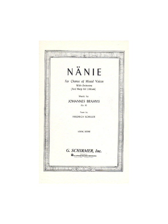 Johannes Brahms: Nanie Op.82 (Vocal Score)