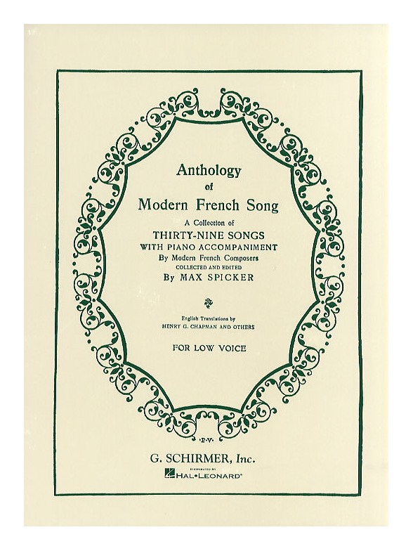 Anthology Of Modern French Song (Low Voice)