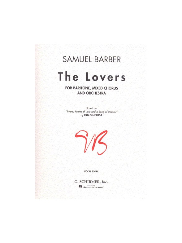 Samuel Barber: The Lovers Op.43 (Vocal Score)
