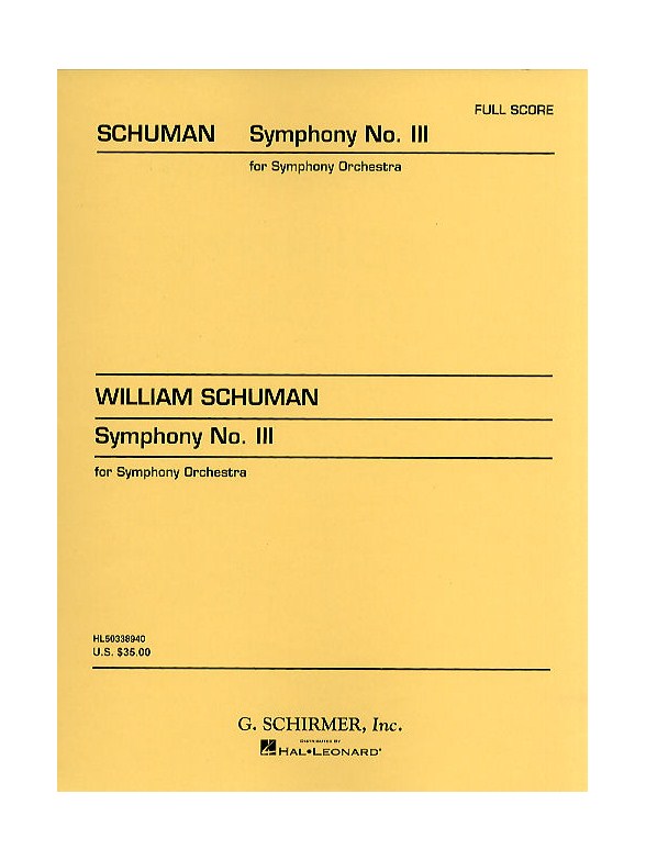 William Schuman: Symphony No.3 (Full Score)