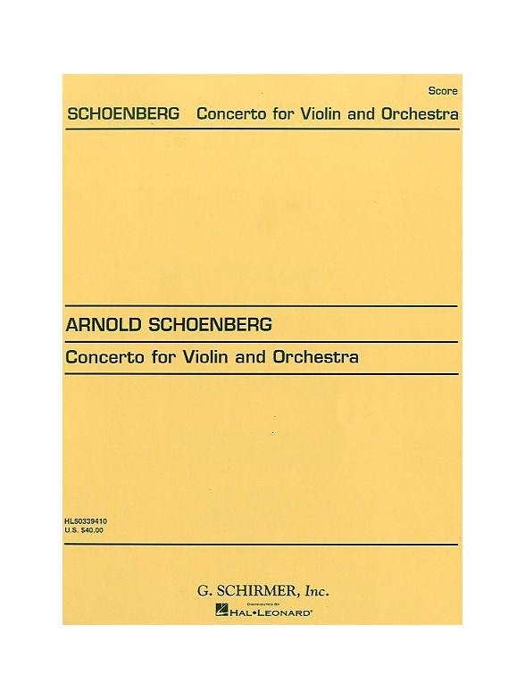 Arnold Schoenberg: Concerto For Violin And Orchestra (Score)