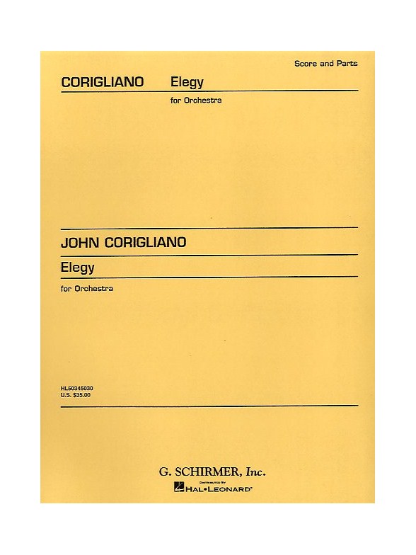 John Corigliano: Elegy For Orchestra (Score/Parts)