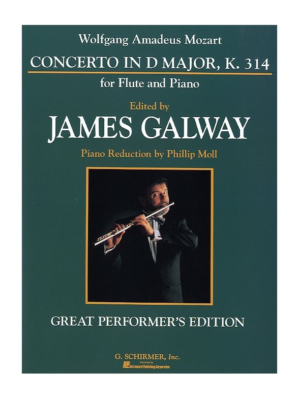 W.A. Mozart: Concerto In D Major, K. 314 For Flute And Piano Great Performer's Edition