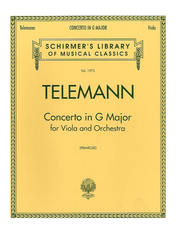 George Philipp Telemann: Concerto In G Major For Viola