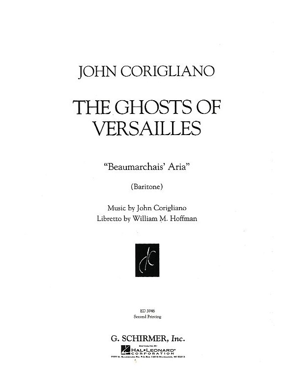 John Corigliano: Beaumarchais' Aria (From 'The Ghosts Of Versailles')