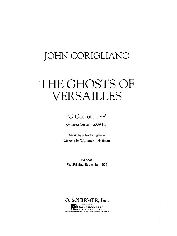 John Corigliano: O God Of Love From 'The Ghosts Of Versailles'