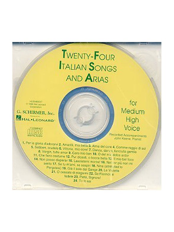 Twenty-Four Italian Songs And Arias Of The 17th And 18th Centuries - Medium High Voice (CD)