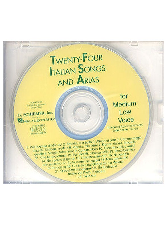 Twenty-Four Italian Songs And Arias Of The 17th And 18th Centuries - Medium Low Voice (CD)