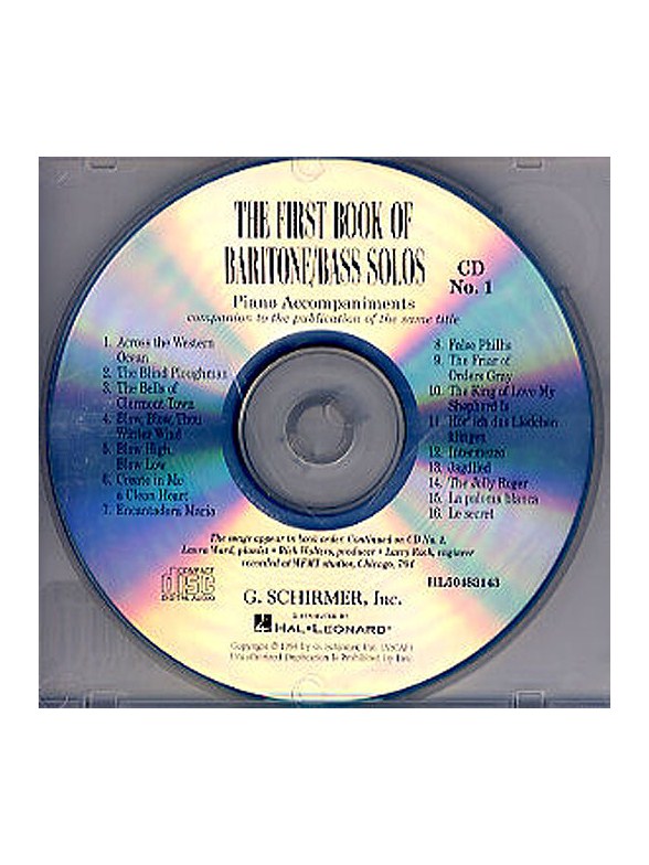 The First Book Of Baritone/Bass Solos (CD Only)