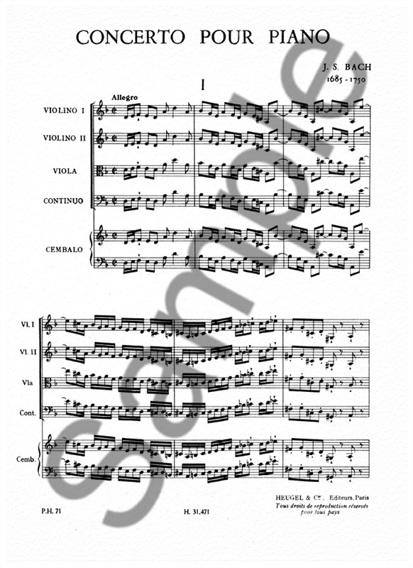 Johann Sebastian Bach: Concerto in D minor (PH71) (Piano & Orchestra)