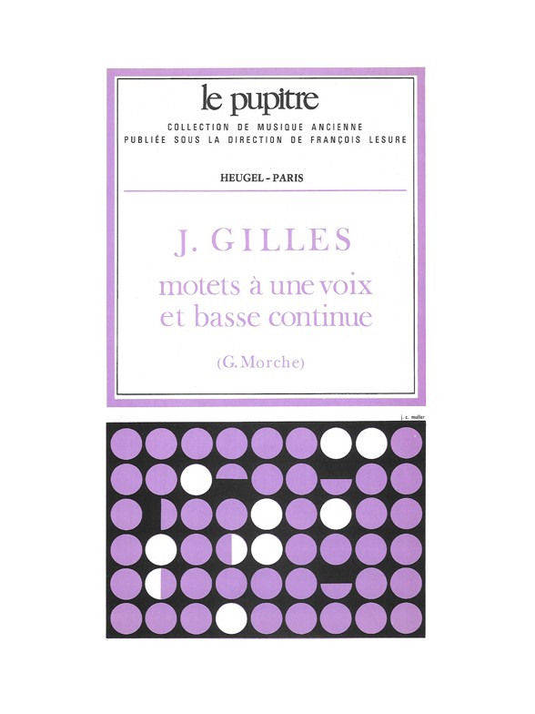 Gilles: Motets à une voix et basse continue partition et parties (lp55)