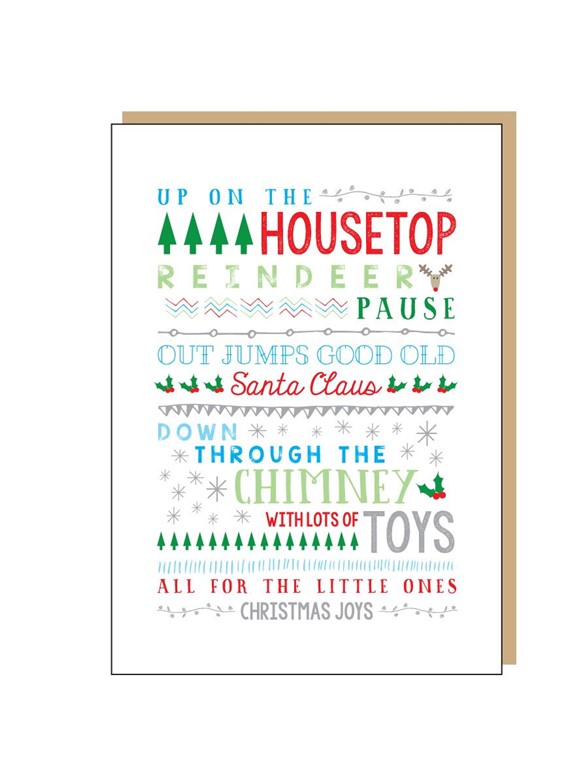 Holly Jolly Design: On The Housetop - Christmas Card