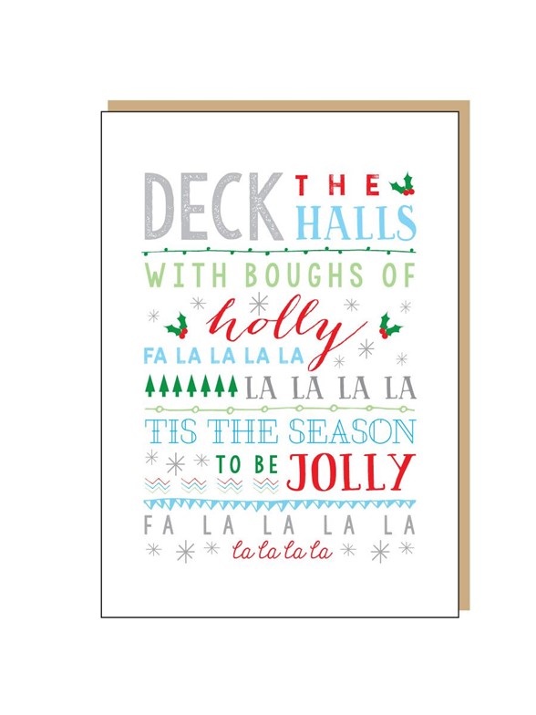 Holly Jolly Design: Deck The Halls - Christmas Card