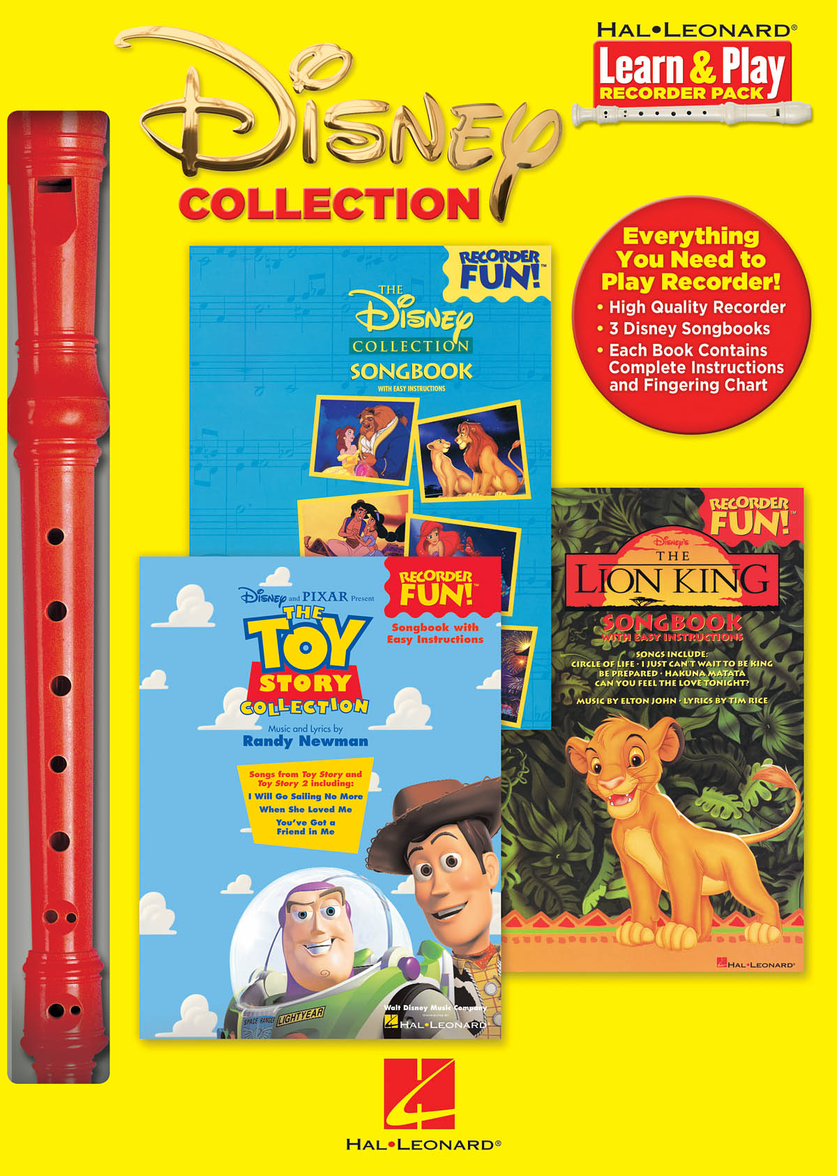 Learn & Play Recorder Pack: Disney Collection