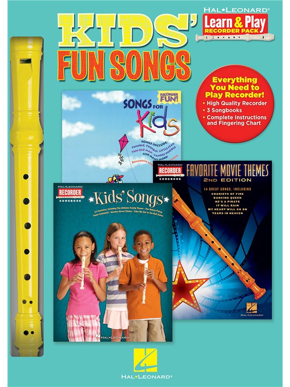 KIDS FUN SONGS LEARN & PLAY RECORDER PACK RECORDER/3BOOKS REC