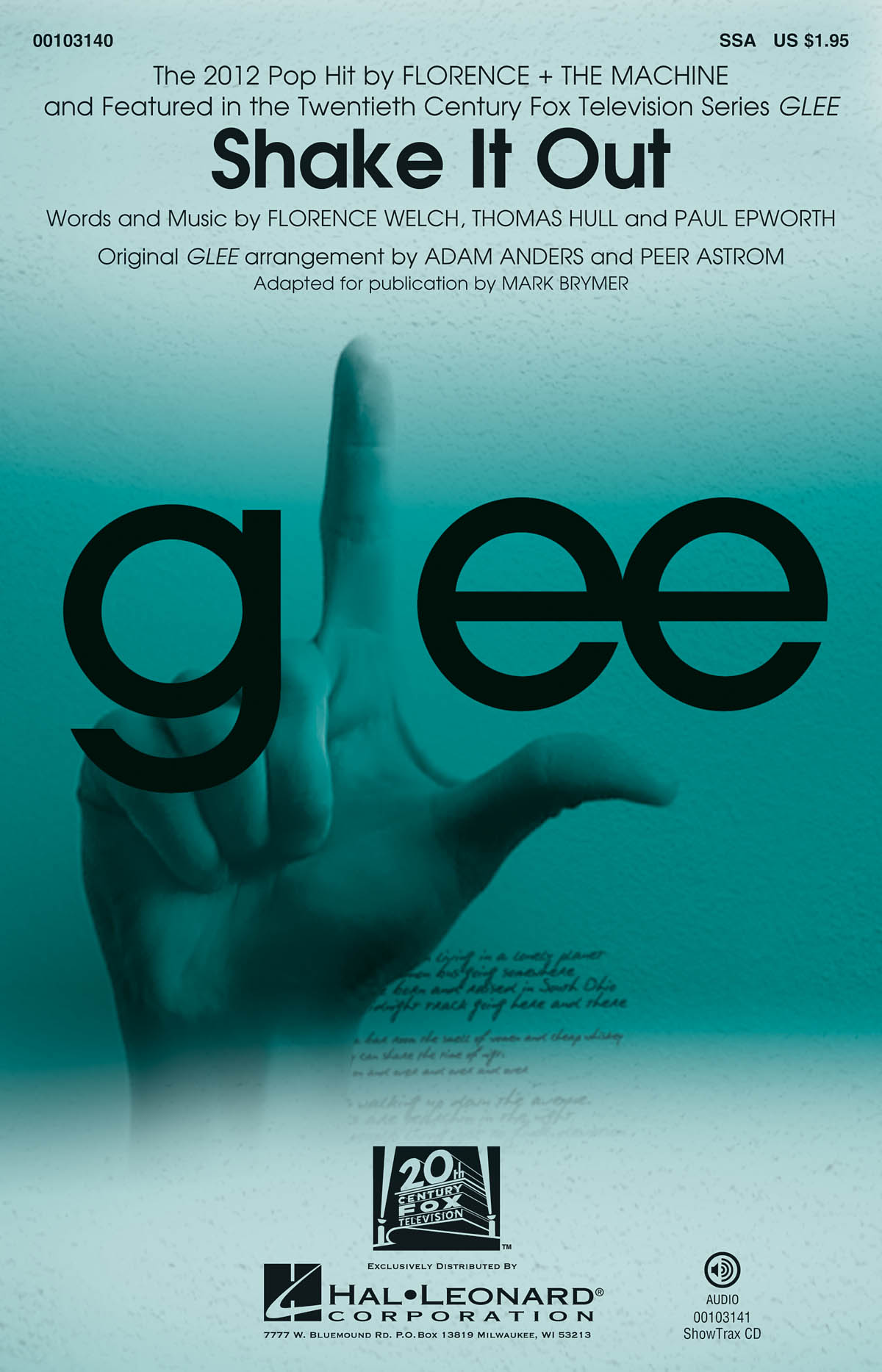Florence & The Machine Shake It Out (Brymer Mark) Ssa Choral