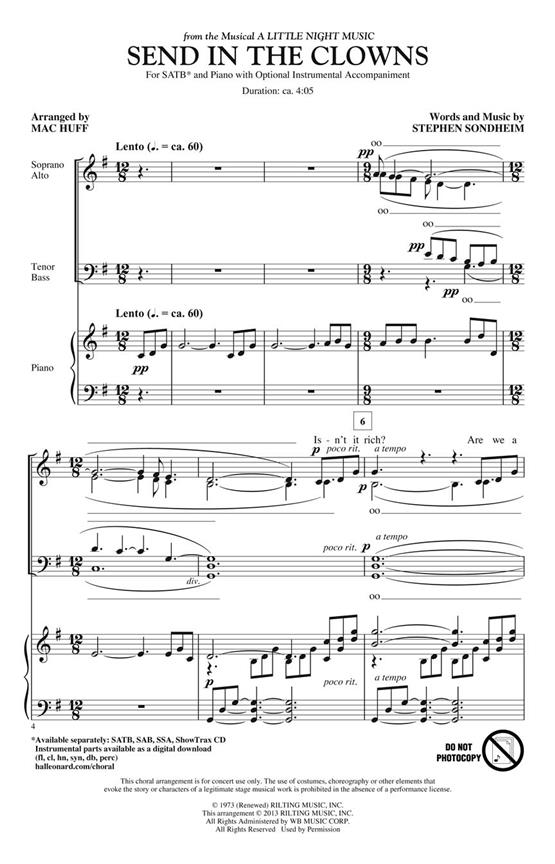 Send in the Clowns : from A Little Night Music