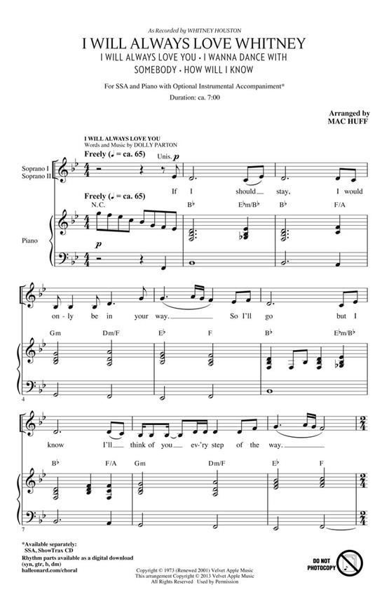 I Will Always Love Whitney : Medley