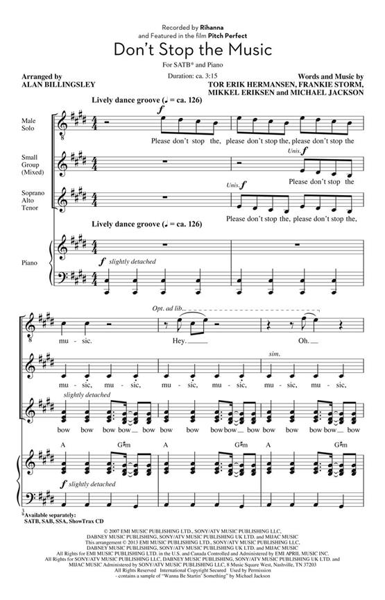 Don't Stop the Music : from Pitch Perfect