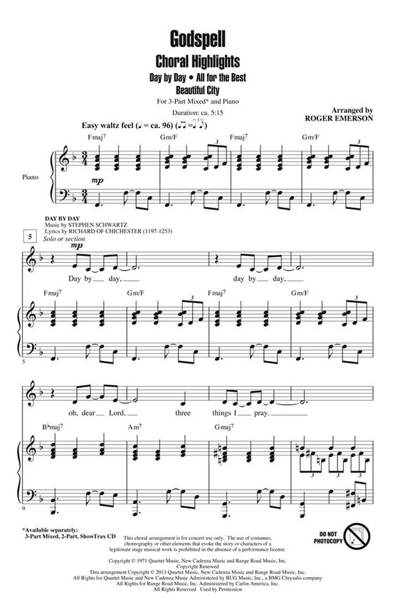 Godspell : Choral Highlights Discovery Level 2
