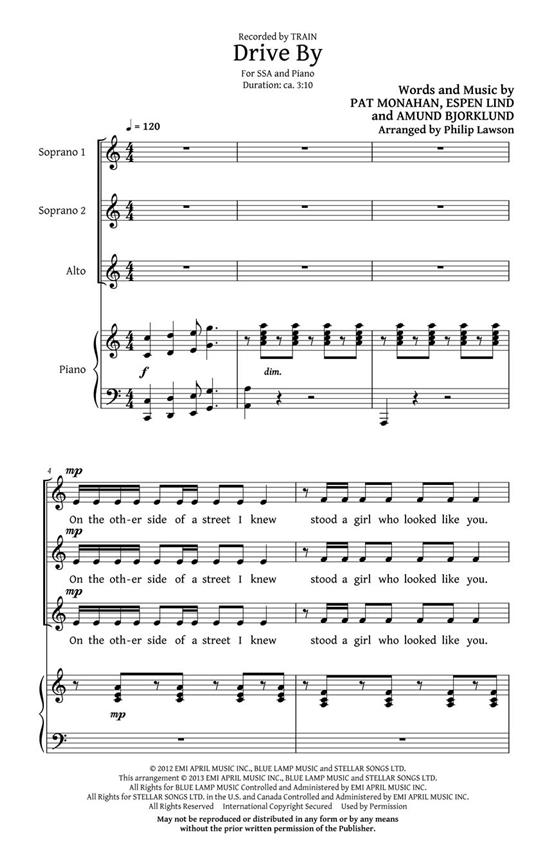Train: Drive By (Arr. Lawson) (SAA)